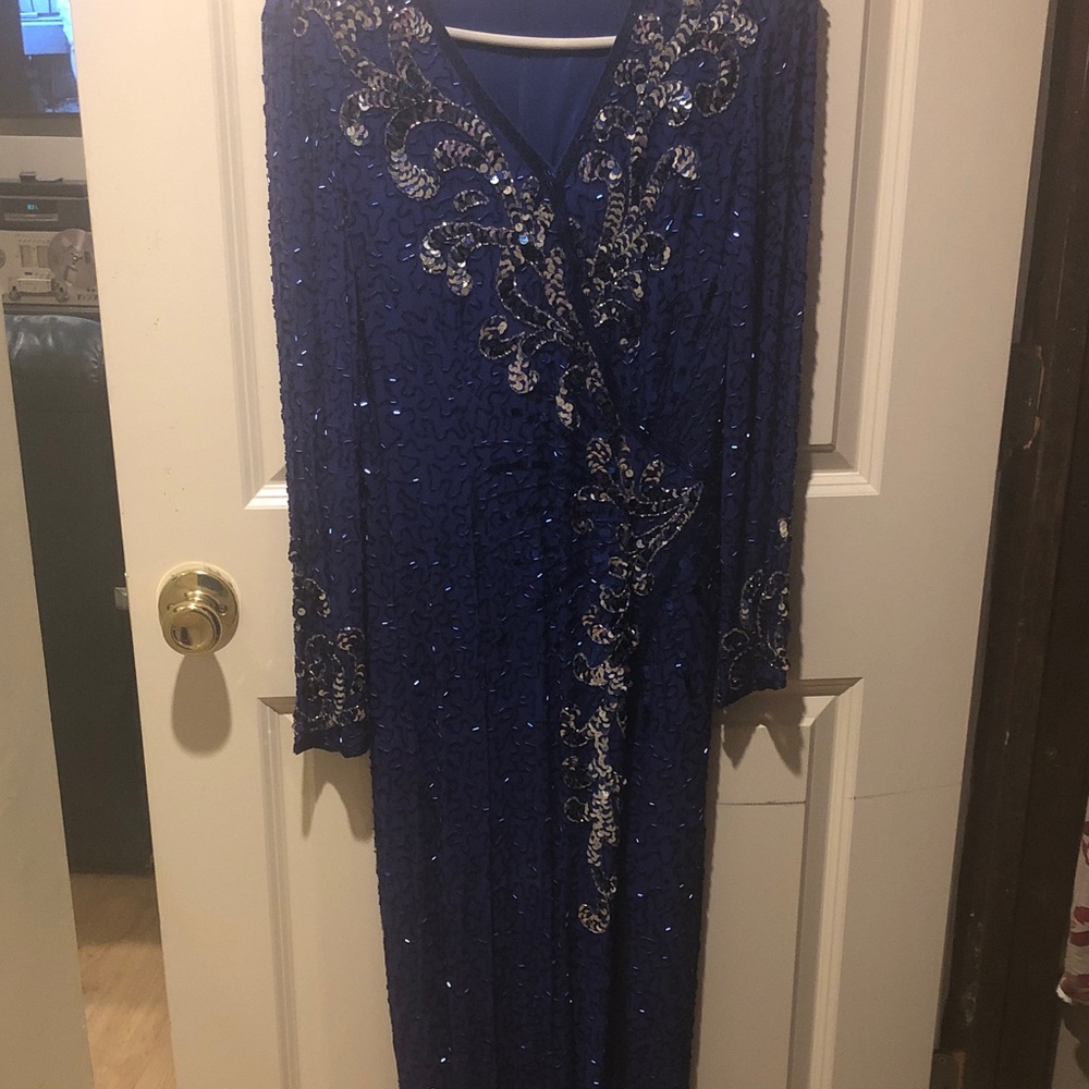 Niteline Royal Blue Long Sleeve Dress